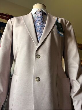 Report Collection Men's Light Taupe Single-Breasted Blazer